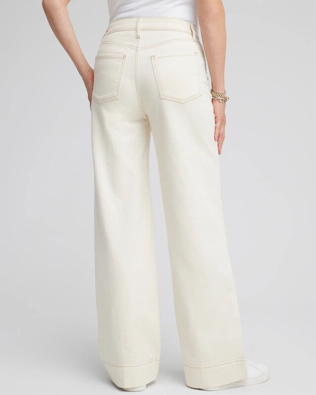 Pintuck High Rise Wide Leg Jeans - image 3